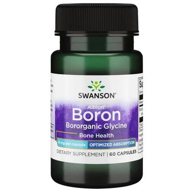 Бор від Albion Bororganic Glycine , Boron from Albion Bororganic Glycine, Swanson, 6 мг 60 капсул - фото