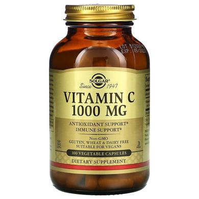 Витамин С, Vitamin C, Solgar, 1000 мг, 100 капсул - фото