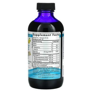 Омега экстра, Omega Xtra, Nordic Naturals, лимонный вкус, 237 мл - фото