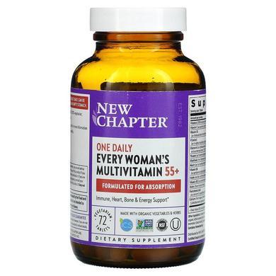 Мультивітаміни для жінок 55+, One Daily Multi, New Chapter, 1 в день, 72 таблетки - фото