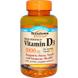 Вітамін Д3, Vitamin D3, Sundown Naturals, 25 мкг (1000 МО), 400 капсул, фото – 1