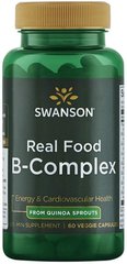 Комплекс групи В, Ultra Real Food B-Complex, Swanson, 60 вегетаріанських капсул - фото