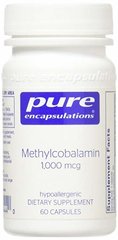 Вітамін В12 (метилкобаламін), Methylcobalamin Advanced Vitamin B12, Pure Encapsulations, 60 капсул - фото