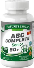 Комплекс вітамінів для чоловіків, ABC Complete Senior Men's, Nature's Truth, 50+, 100 капсул - фото