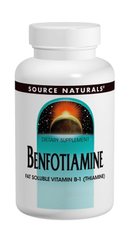 Бенфотиамин, Benfotiamine, Source Naturals, 150 мг, 30 таблеток - фото