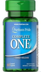 Мультивитамины, Multivitamin Timed Release, Puritan's Pride, по 1 в день, 60 каплет - фото