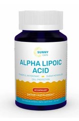 Альфа-липоевая кислота, Alpha-Lipoic Acid Powerful, Sunny Caps, 60 капсул - фото