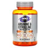 Аминокислоты, аргинин и цитруллин, Arginine & Citrulline, Now Foods, Sports, 500/250, 120 капсул, фото