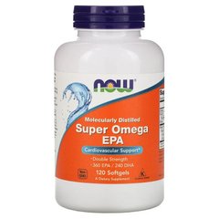 Рыбий жир, супер Омега, Omega EPA, Now Foods, 120 гелиевых капсул - фото