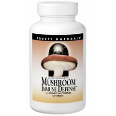 Иммунная защита, Mushroom Immune Defense, Source Naturals, комплекс из 16 грибов,120 таблеток - фото