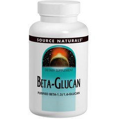 Бета глюкан, Beta Glucan, Source Naturals, 100 мг, 30 капсул - фото