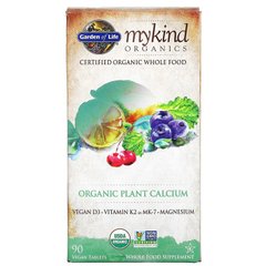 Кальцій органічний, Organic Plant Calcium, MyKind Organics, Garden of Life, 90 таблеток - фото