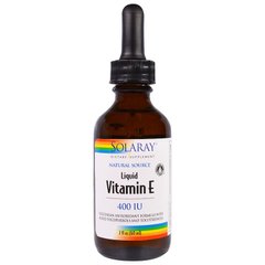 Вітамін Е, Vitamin E, Solaray, рідкий, 400 МО, 60 мл - фото