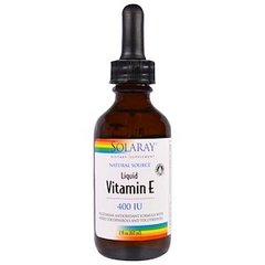 Витамин Е, Vitamin E, Solaray, жидкий, 400 МЕ, 60 мл - фото