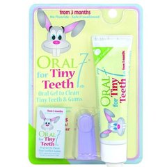 Дитячий набір "Хепі малюк", Зубна паста-гель і щітка на палець, з 3 місяців, Oral7 - фото
