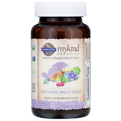 Вітаміни для вагітних, Prenatal Once Daily, Mykind Organics, Garden of Life, 90 таблеток - фото