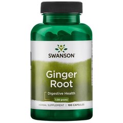Корень имбиря, Ginger Root, Swanson, 540 мг, 100 капсул - фото