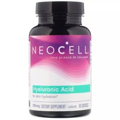 Гиалуроновая кислота, Hyaluronic Acid, Neocell, 100 мг, 60 капсул - фото