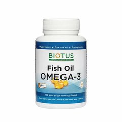 Омега-3 ісландський риб'ячий жир, Omega-3 Fish Oil, Biotus, 120 капсул - фото