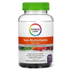 Мультивитамины Для Подростков, Teen Multivitamin, Rainbow Light, 120 жевательных таблеток - фото