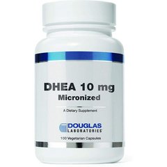 ДГЕА, підтримка імунітету, мозку, кісток, обміну речовин і СМТ, DHEA, Douglas Laboratories, 50 мг, 100 капсул - фото