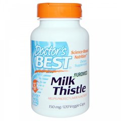 Розторопша, підтримка печінки (Euromed Milk Thistle), Doctor's Best, 150 мг, 120 капсул - фото