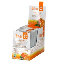 Ener-C, Вітамін C, мультивітамінна суміш для напоїв, без цукру, апельсин, 1000 мг, 30 пакетиків по 5,46 г (ENR-00130) - фото