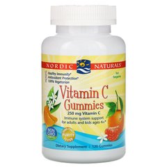 Вітамін С жувальний, Vitamin C Gummies, Nordic Naturals, смак мандарина, 120 шт. - фото