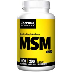 Метилсульфонилметан, MSM, Jarrow Formulas, 1000 мг, 200 капсул - фото