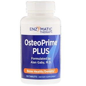 Витамины и минералы для костей, OsteoPrime Plus, Enzymatic Therapy (Nature's Way), 120 таблеток - фото