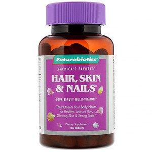 Витамины для волос, кожи и ногтей, Hair, Skin & Nails, FutureBiotics, 135 таблеток - фото