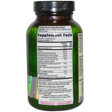 Антиоксиданты антивозрастные, Anti-Aging Antioxidants, Irwin Naturals, 60 гелевых капсул - фото