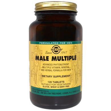 Вітаміни для чоловіків Male Multiple, Solgar, 120 таблеток - фото