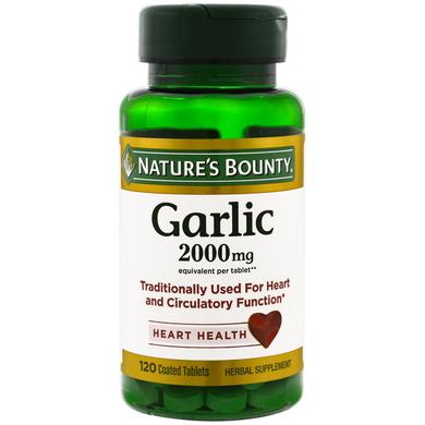Часник, Garlic, Nature's Bounty, 2000мг, 120 таблеток - фото