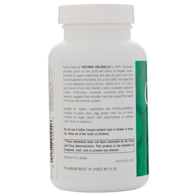 Хлорелла, Yaeyama Chlorella, Source Naturals, 200 мг, 600 таблеток - фото