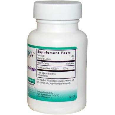 Ацетил - Глутатіон, Acetyl-Glutathione, Nutricology, 100 мг, 60 таб - фото