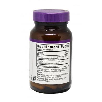 Ніацин без інфузату (В3) 500 мг, Bluebonnet Nutrition, 60 гелевих капсул - фото