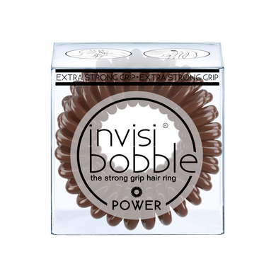 Резинка-браслет для волосся, Power Pretzel Brown, Invisibobble, 3 шт - фото