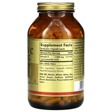 Витамин С, Vitamin C, Solgar, 1000 мг, 250 капсул - фото