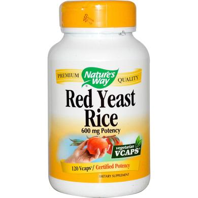 Червоний дріжджовий рис, Red Yeast Rice, Nature's Way, 600 мг, 120 капсул - фото