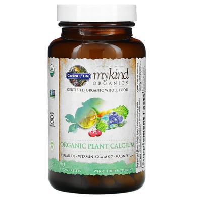 Кальцій органічний, Organic Plant Calcium, MyKind Organics, Garden of Life, 90 таблеток - фото