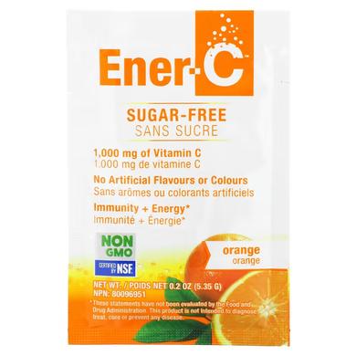 Ener-C, Вітамін C, мультивітамінна суміш для напоїв, без цукру, апельсин, 1000 мг, 30 пакетиків по 5,46 г (ENR-00130) - фото
