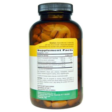Витамин С, Vitamin C, Country Life, буферизованный, 1000 мг, 250 таблеток - фото