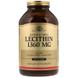 Лецитин, Lecithin, Solgar, невибілений, 1360 мг, 250 капсул, фото – 1