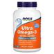 Ультра Омега-3, 500 EPA / 250 DHA, Ultra Omega-3, Now Foods, 180 рибних желатинових капсул, фото – 1