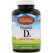 Вітамін Д-3, Vitamin D3, Carlson Labs, 5000 МО, 360 гелевих капсул, фото – 1