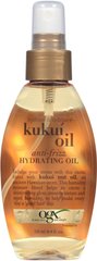 Олія-спрей з гавайським горіхом для зволоження і гладкості волосся, Kukui Oil Anti-Frizz Hydrating Oil, Ogx, 118 мл - фото