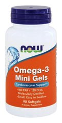 Омега-3, Omega-3, Now Foods, 90 гелевых капсул - фото