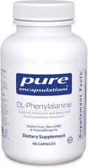 DL-фенилаланин, DL-Phenylalanine, Pure Encapsulations, 90 капсул - фото