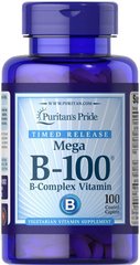 Вітамін В-100 комплекс, Vitamin B-100®, Puritan's Pride, 100 капсул - фото